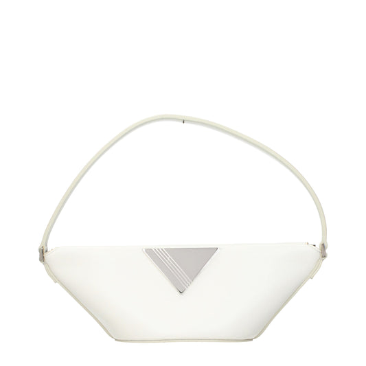 The Attico bianco pelle-borsa a mano