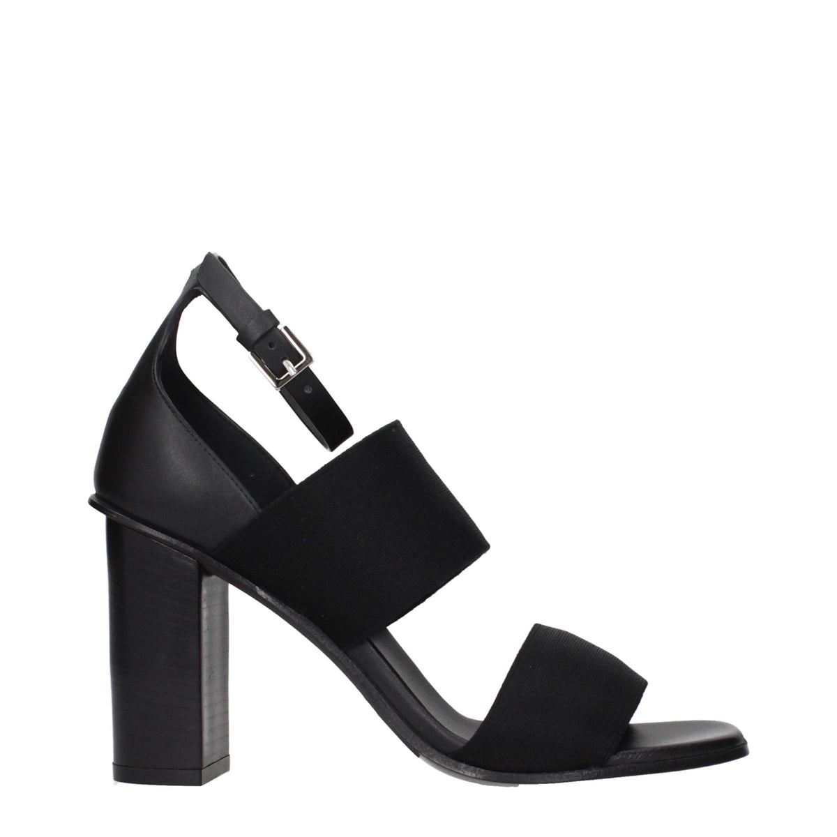 Max Mara Schwarze Stoff-Plateau-Sandalen