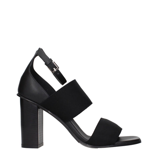 Max Mara Schwarze Stoff-Plateau-Sandalen