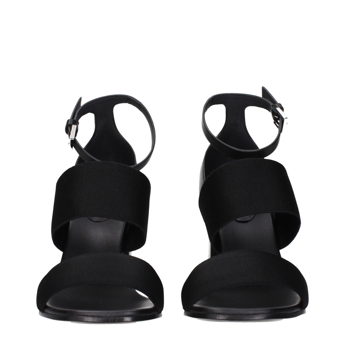 Max Mara Schwarze Stoff-Plateau-Sandalen