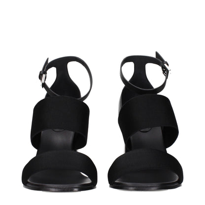 Max Mara Schwarze Stoff-Plateau-Sandalen