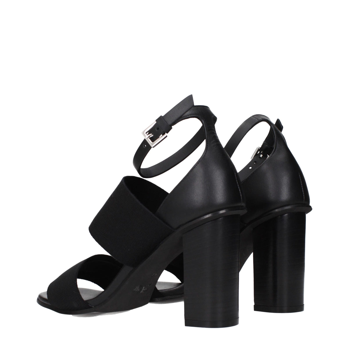 Max Mara Schwarze Stoff-Plateau-Sandalen