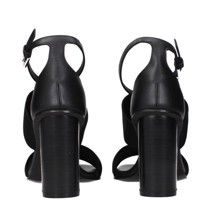 Max Mara Schwarze Stoff-Plateau-Sandalen