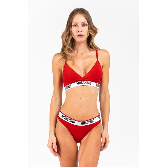 Moschino Roter Baumwoll-BH