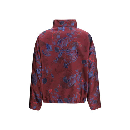 Giorgio Armani Burgundy Polyester Full-Length Jacket