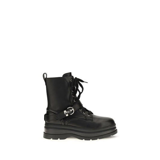 PINKO Schwarze Schnürstiefel aus Kalbsleder – Produktansicht 1 | Arca Lucia