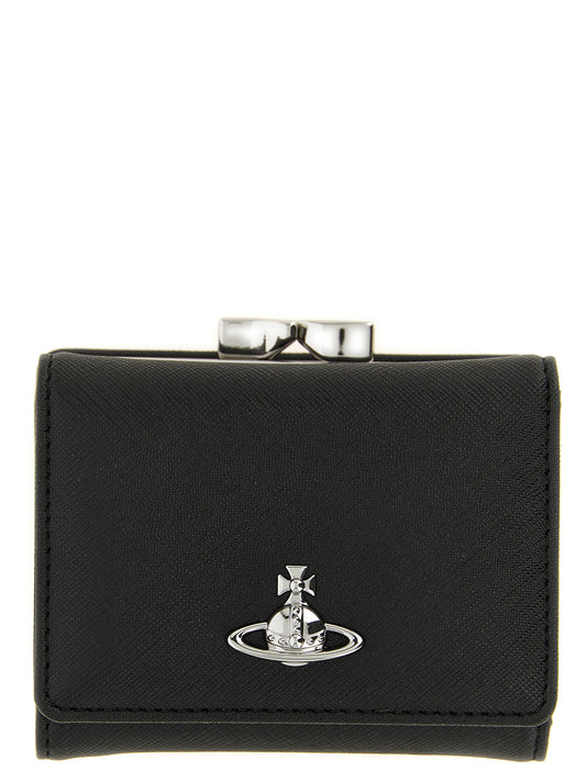 Vivienne Westwood Portafoglio tri-fold Small Frame nero
