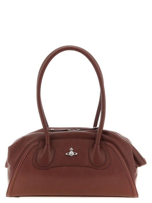 Vivienne Westwood Braune Shirley Small Schultertasche aus Kalbsleder