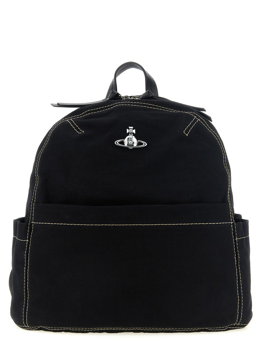 Vivienne Westwood Schwarzer Baumwoll-Rucksack