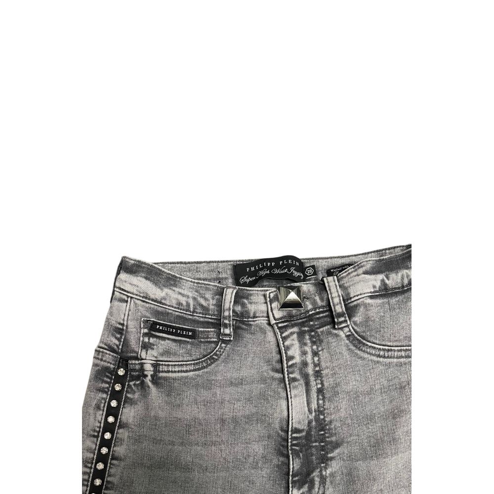 Philipp Plein Graue Baumwollhose für Damen – Produktansicht 3 | Arca Lucia