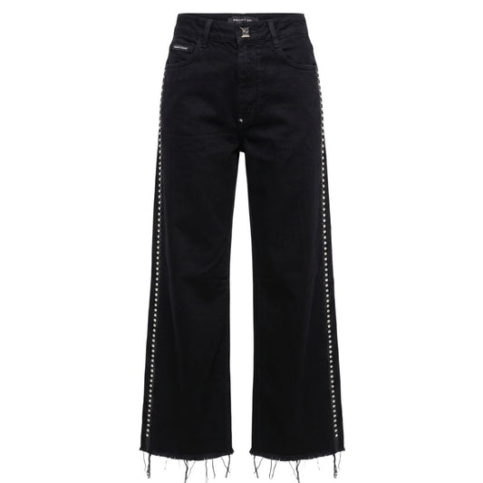 Philipp Plein Schwarze Baumwollhose für Damen – Produktansicht 1 | Arca Lucia