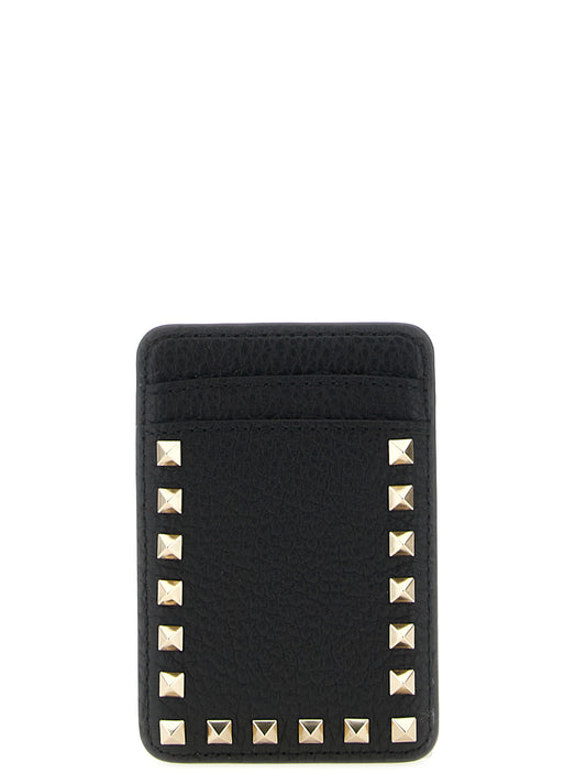 Valentino Garavani Schwarzes Rockstud Kartenetui