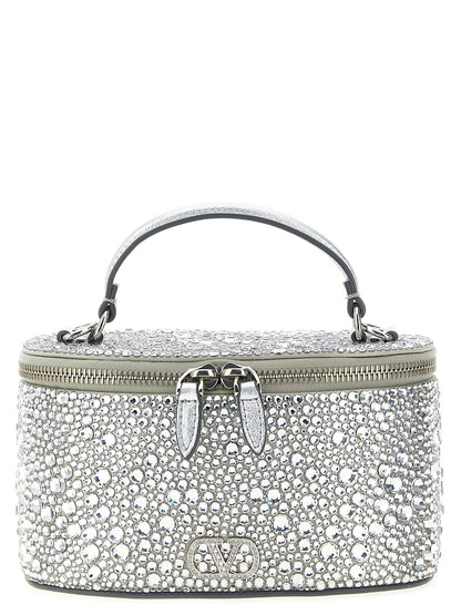 Valentino Garavani Silver-Tone Viscose Handbag