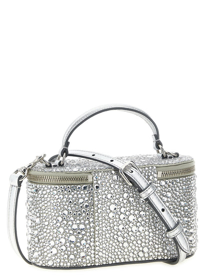 Valentino Garavani Silver-Tone Viscose Handbag