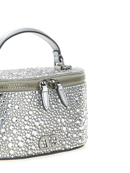 Valentino Garavani Silver-Tone Viscose Handbag