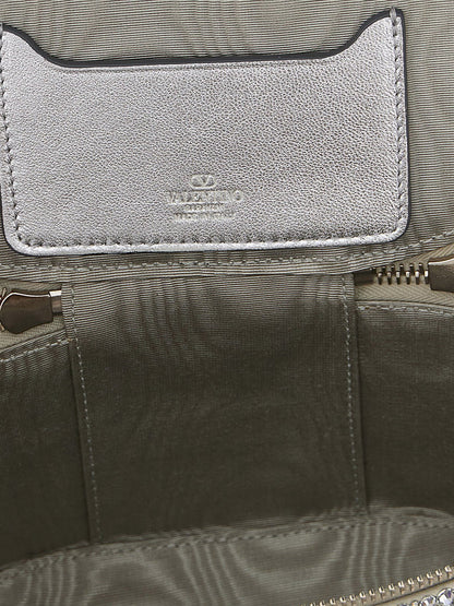 Valentino Garavani Silver-Tone Viscose Handbag
