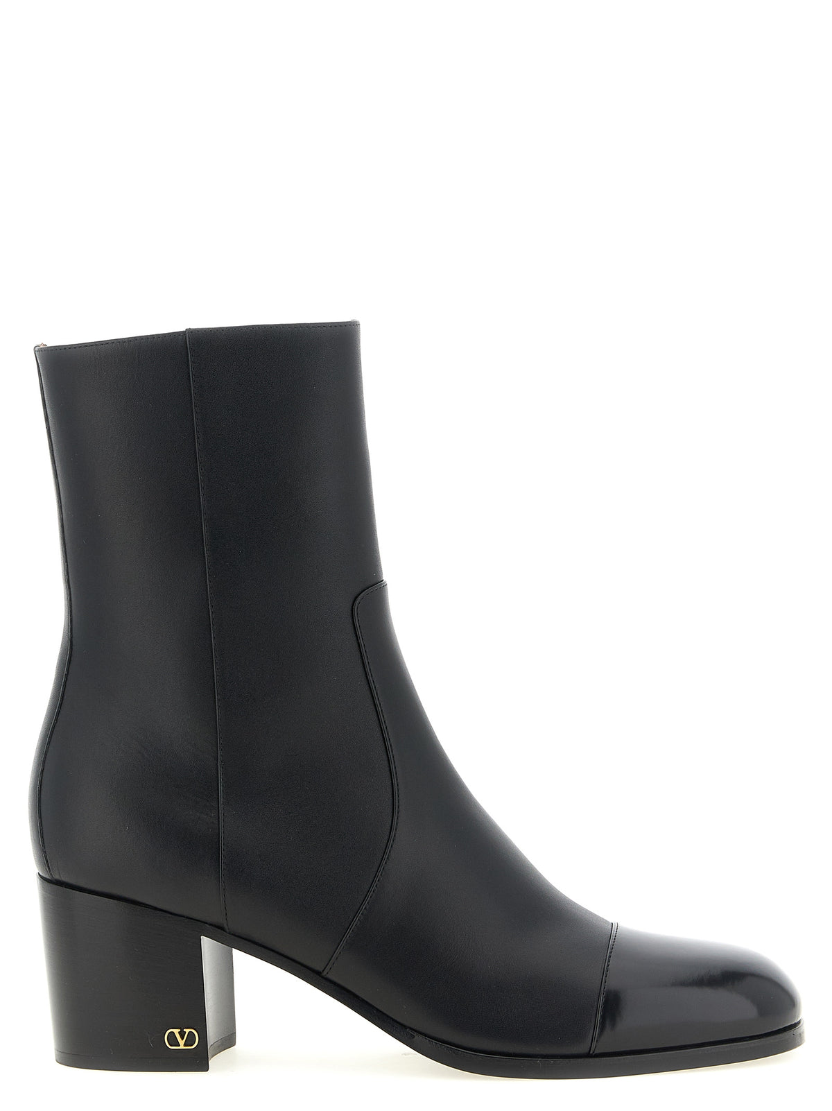 Valentino Garavani Schwarze Stiefeletten aus Kalbsleder