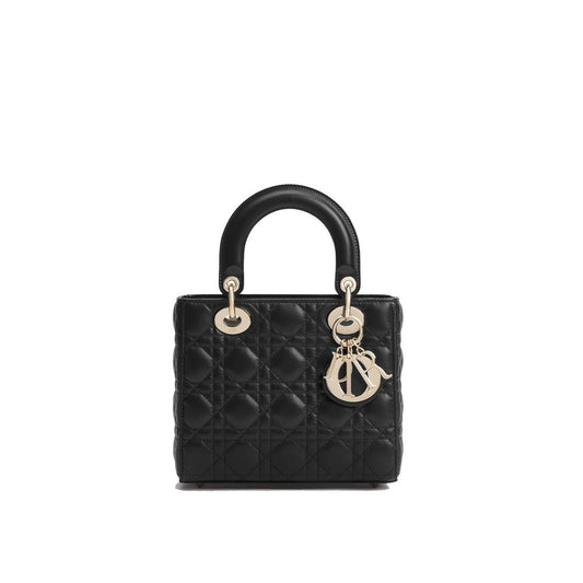 Dior Schwarze Lammleder-Schultertasche