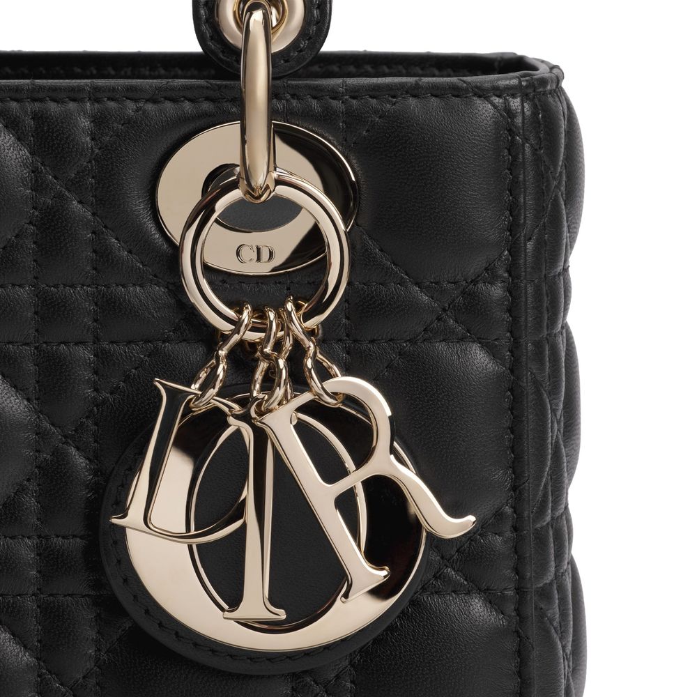 Dior Schultertasche aus Leder in Schwarz – Ansicht 4 | Arca Lucia