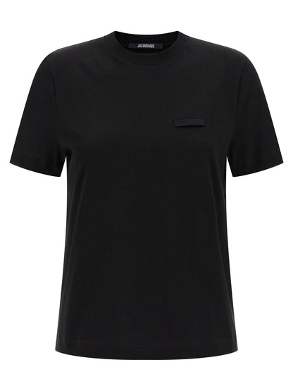 T-shirt nera in cotone Jacquemus