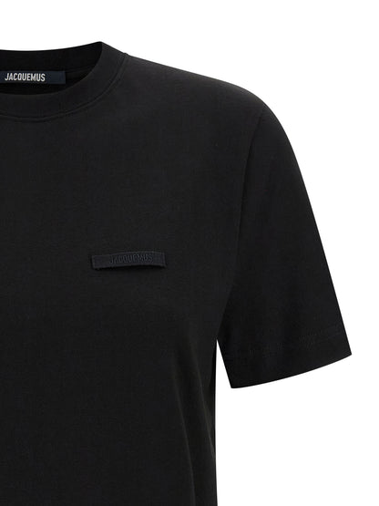 T-shirt nera in cotone Jacquemus