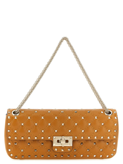 Valentino Garavani Rockstud Spike Orange Leder-Crossbody-Tasche