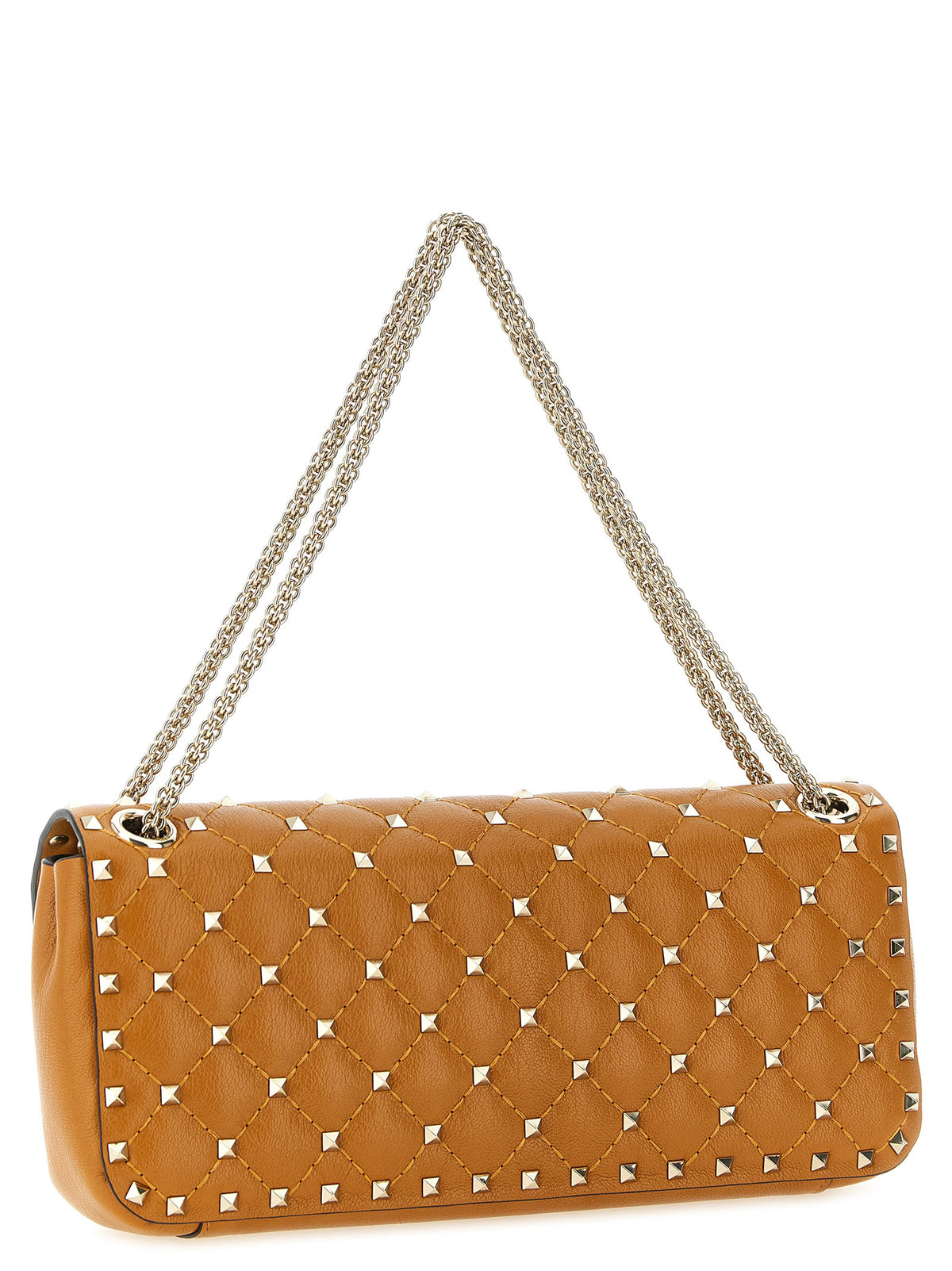 Valentino Garavani Rockstud Spike Orange Leder-Crossbody-Tasche