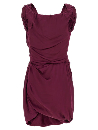 Vivienne Westwood Kurzes Kleid aus Bordeaux-Viskose