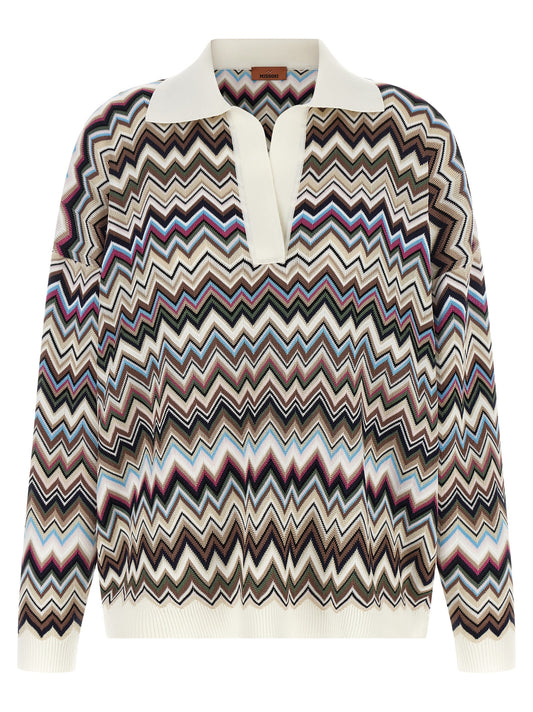 Missoni Mehrfarbiges Poloshirt aus Viskose