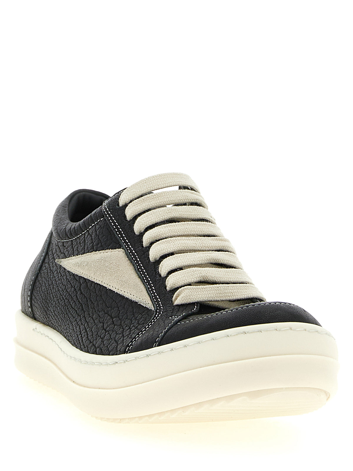 Rick Owens Vintage Sneaks Zweifarbige Lammleder-Sneaker