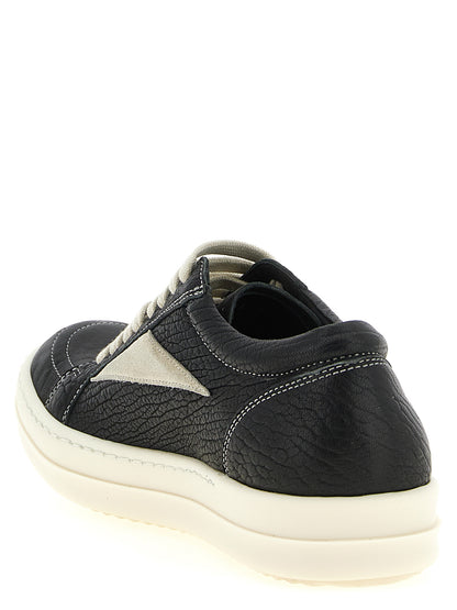 Rick Owens Vintage Sneaks Zweifarbige Lammleder-Sneaker