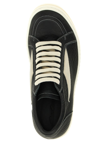 Rick Owens Vintage Sneaks Zweifarbige Lammleder-Sneaker