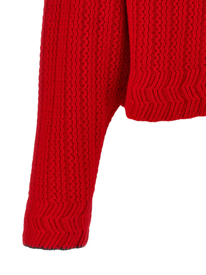 Chloé Roter Wollcardigan