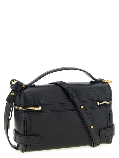 Chloé Schwarze Schultertasche aus Büffelleder