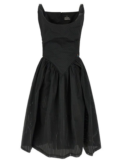 Vivienne Westwood Schwarzes Polyester-Midikleid