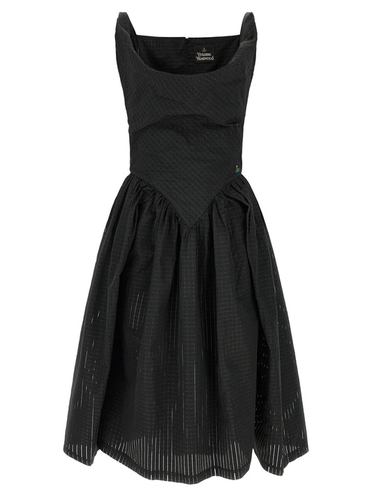 Vivienne Westwood Schwarzes Polyester-Midikleid