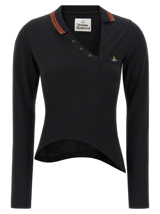 Vivienne Westwood Polo nera in cotone