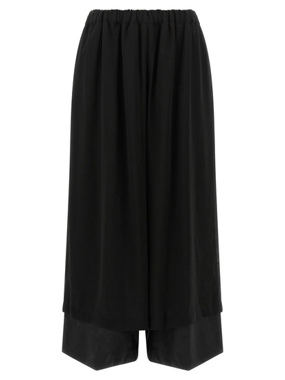 Comme des Garçons Schwarze Wollhose