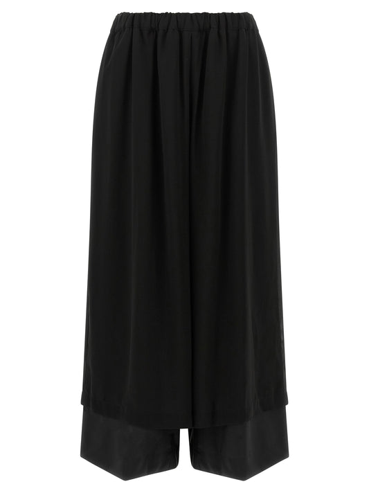 Comme des Garçons Schwarze Wollhose