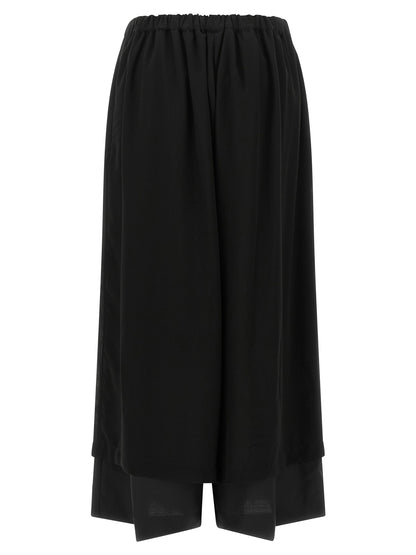 Comme des Garçons Schwarze Wollhose