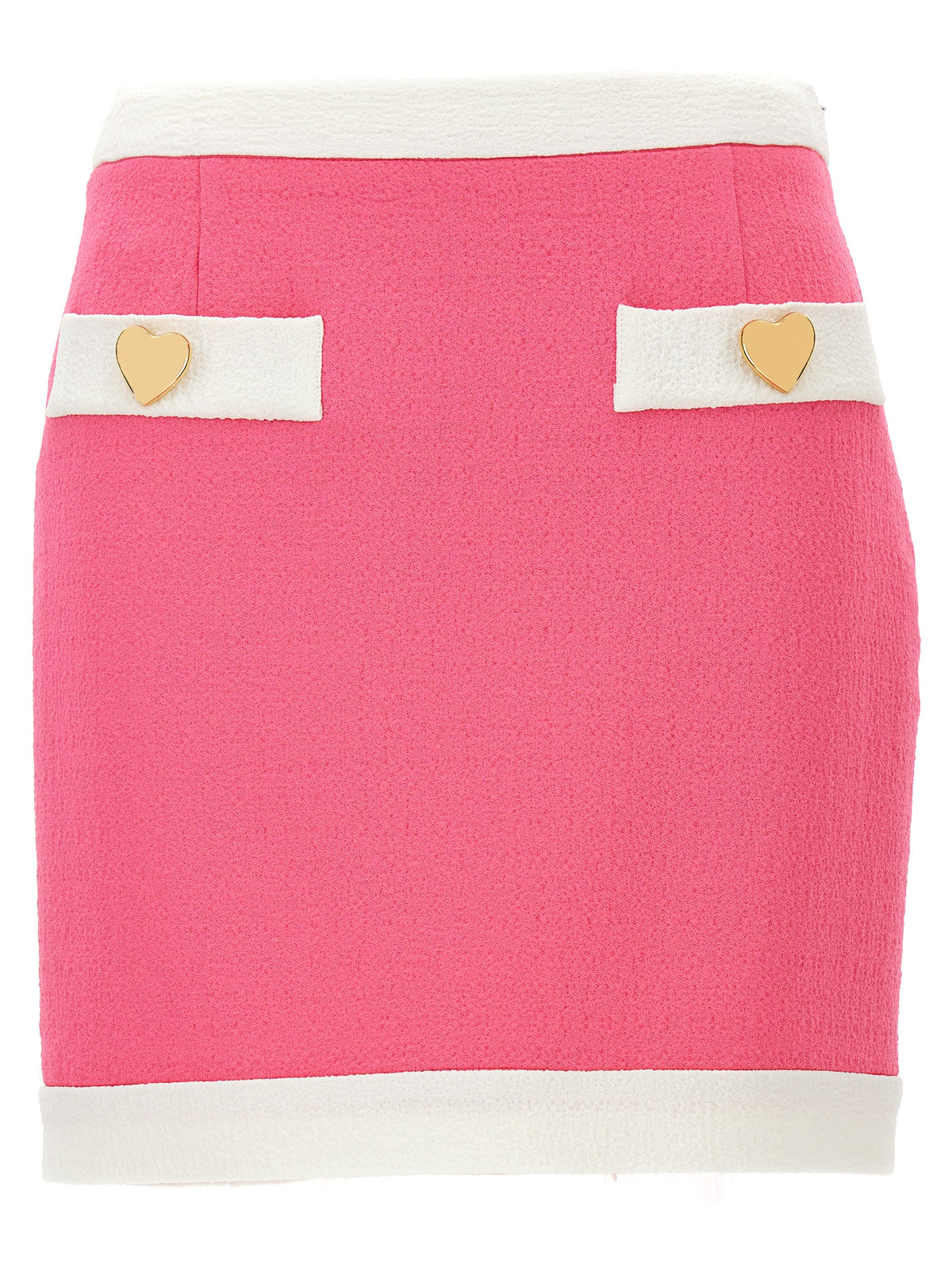 Moschino Viscose Maxi Skirt with Heart Buttons