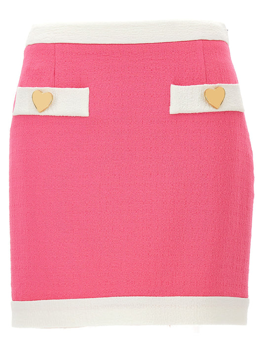 Moschino Pinker Heart Buttons Maxirock