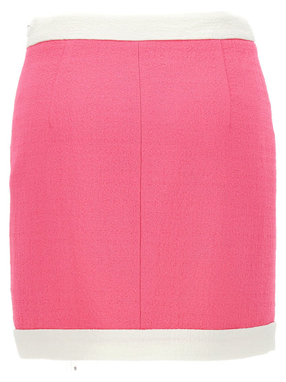 Moschino Viscose Maxi Skirt with Heart Buttons