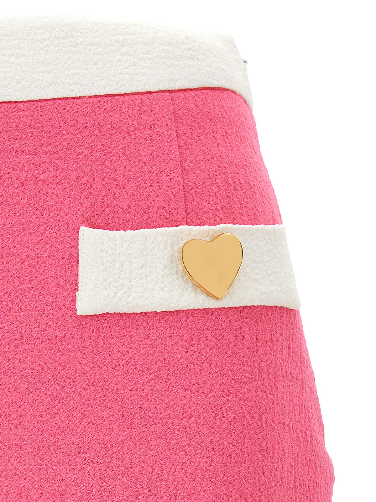 Moschino Viscose Maxi Skirt with Heart Buttons