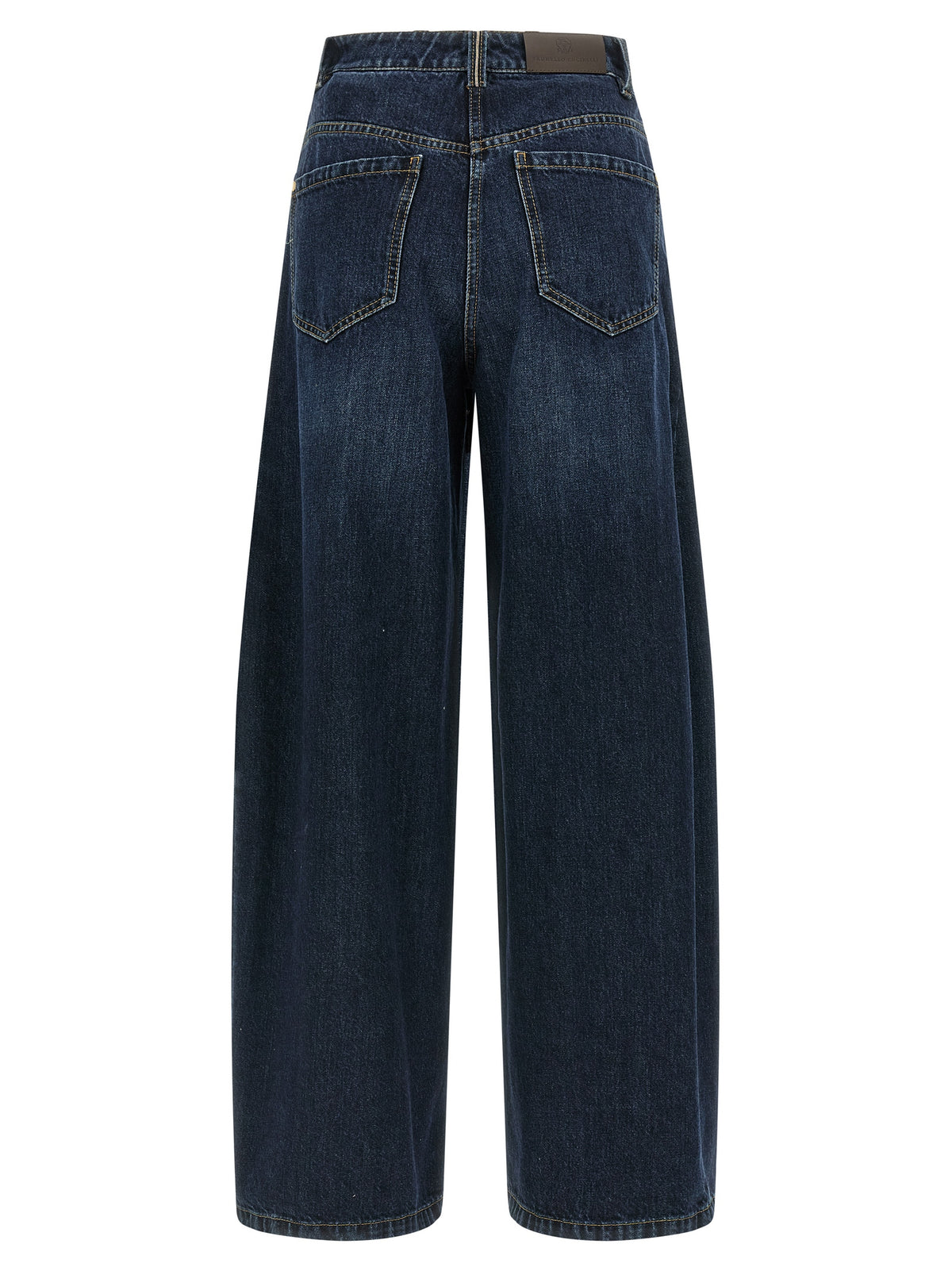 Jeans in denim di cotone blu Brunello Cucinelli