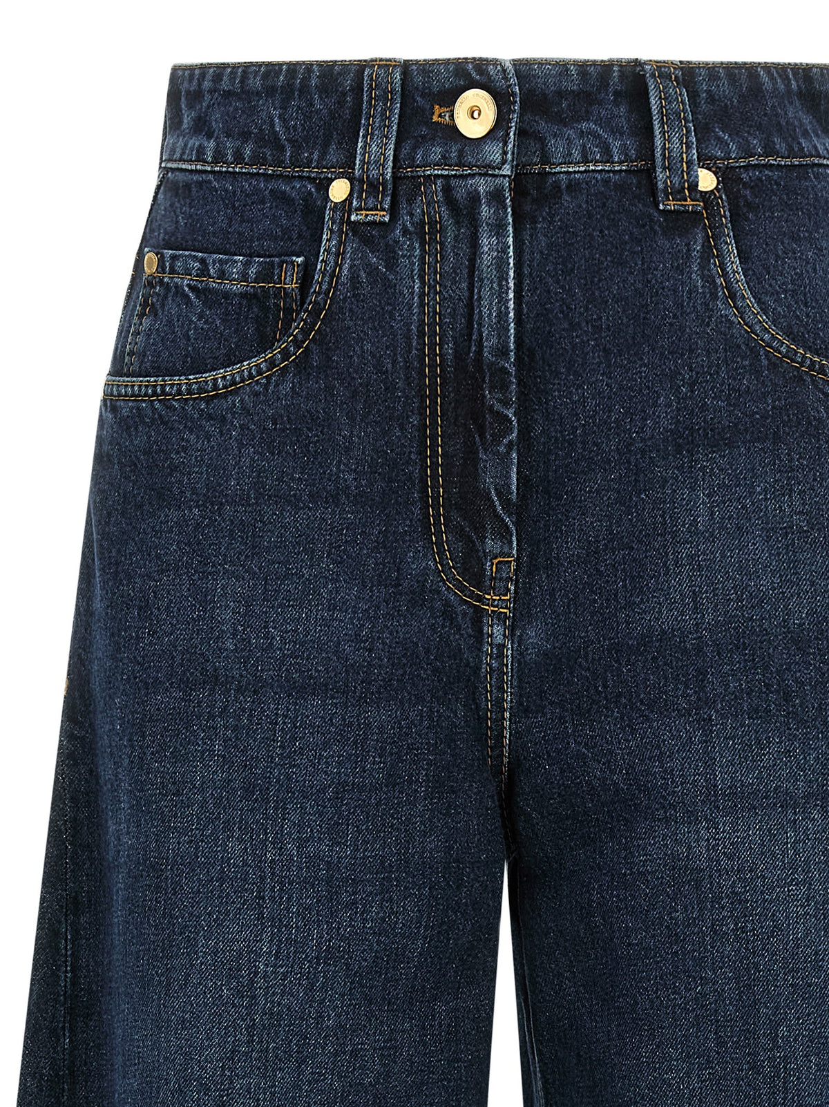 Jeans in denim di cotone blu Brunello Cucinelli