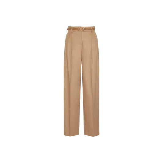 Max Mara Braune Hose aus reiner Schurwolle