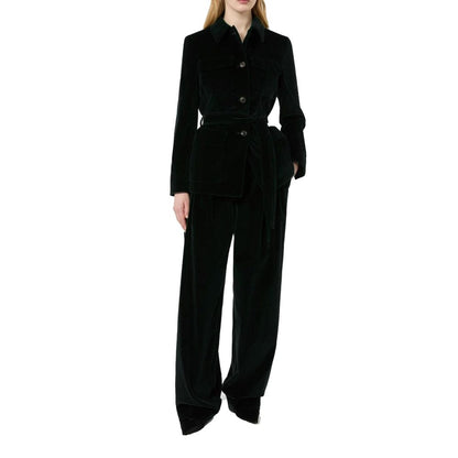 Max Mara Schwarze Baumwoll-Shell-Jacke