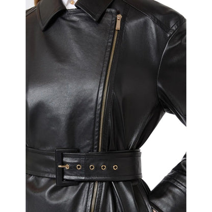 Max Mara Schwarze Lammlederjacke