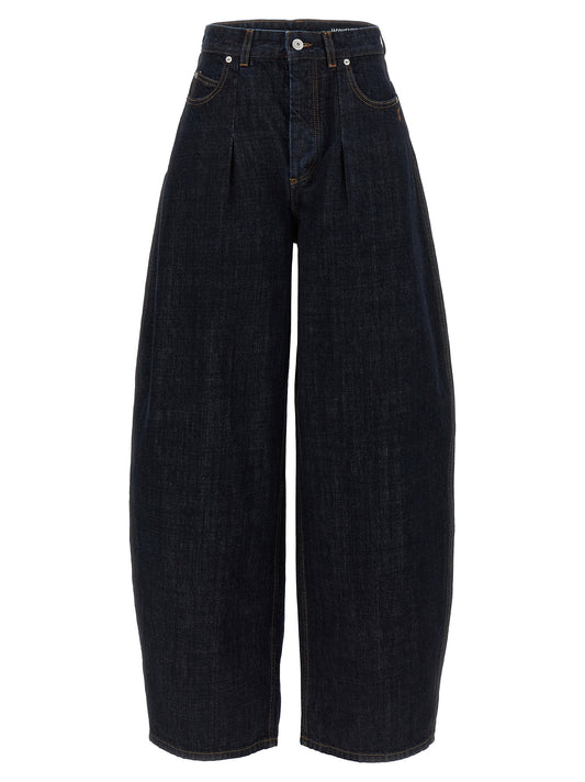 Jacquemus Blaue High-Waist Jeans aus Baumwolle